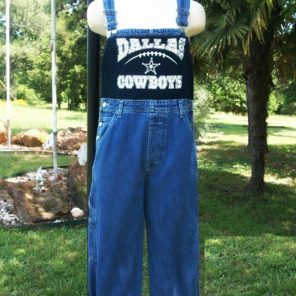 Dallas Cowboys vintage gameday overalls  Dallas Cowboys decorated